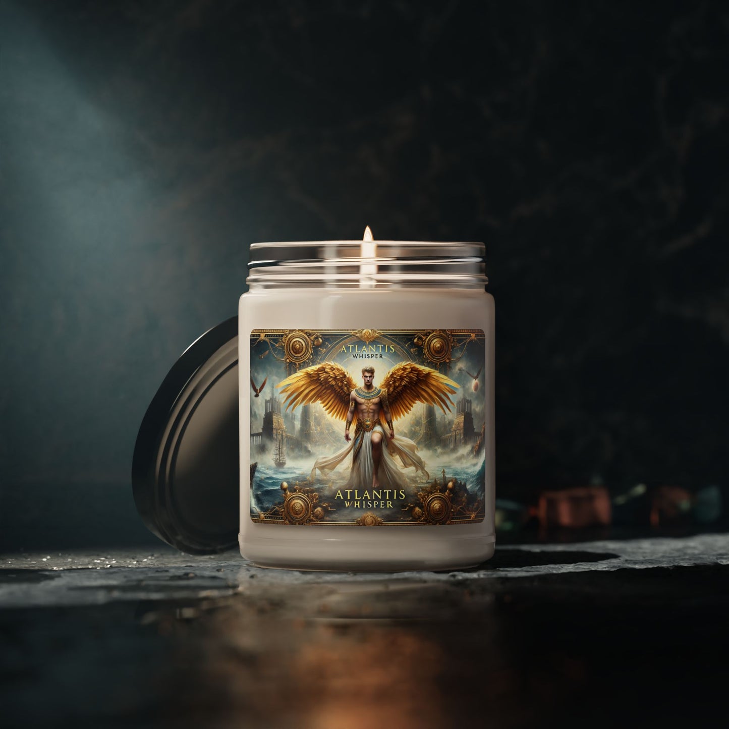 Atlantis Whisper Scented Soy Candle | 9oz Mystical Depth & Intuition