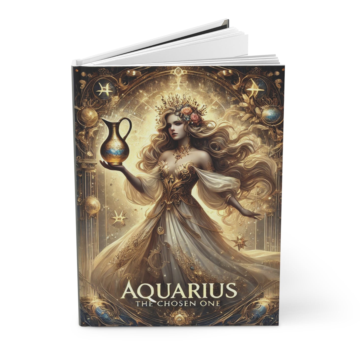 Sacred Celestial Hardcover Journal | Aquarius: The Visionary Mystic