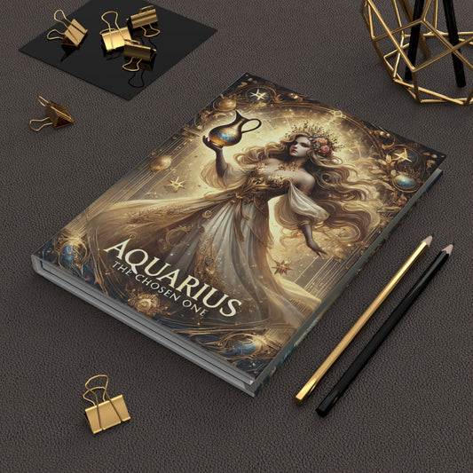 Sacred Celestial Hardcover Journal | Aquarius: The Visionary Mystic