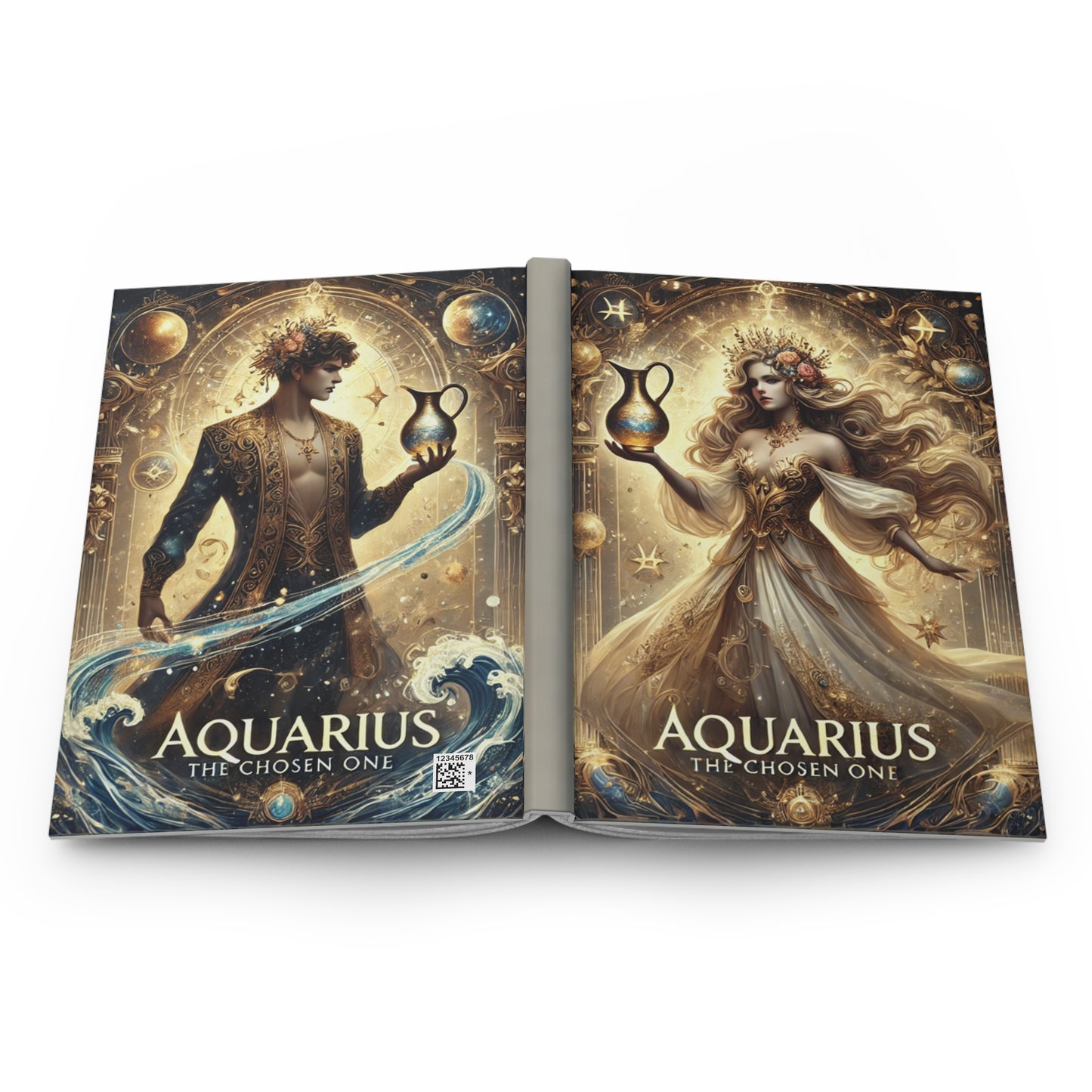 Sacred Celestial Hardcover Journal | Aquarius: The Visionary Mystic